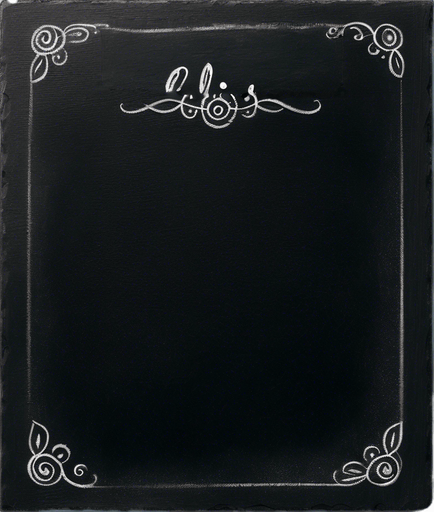 Word "ELIXIR" in chalk AT THE TOP