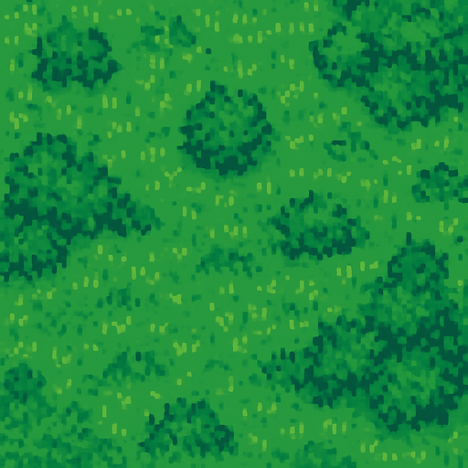 arazi pxelart sadece yeşillikle dolu.
In-Game asset.  2d.  High contrast.  No shadows