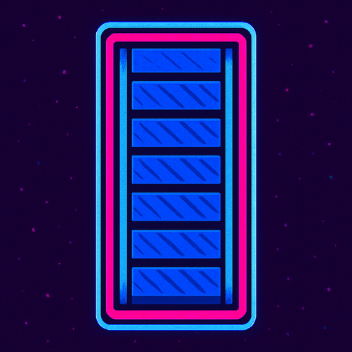 A section of conveyor belt. Overhead view view looking down. 80s arcade machine graphics..
In-Game asset.  2d.  High contrast.  No shadows