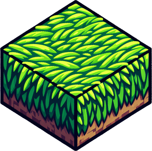 Block like a grass.
Single Game Texture. In-Game asset. 2d. Blank background. High contrast. No shadows.