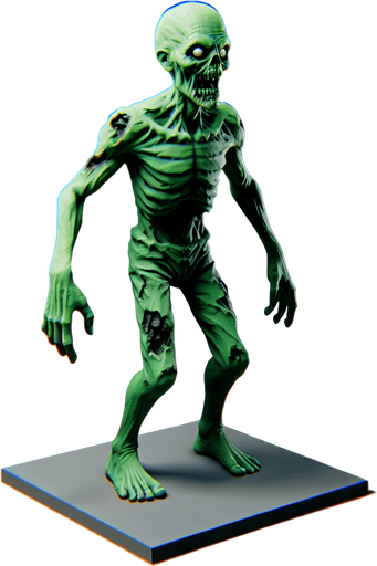 zombie green single.
Single Game Texture. In-Game asset. 3d. Blank background. High contrast. No shadows.