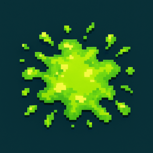 acid splash puddle, pixel art, top down, top view
In-Game asset.  2d.  High contrast.  No shadows