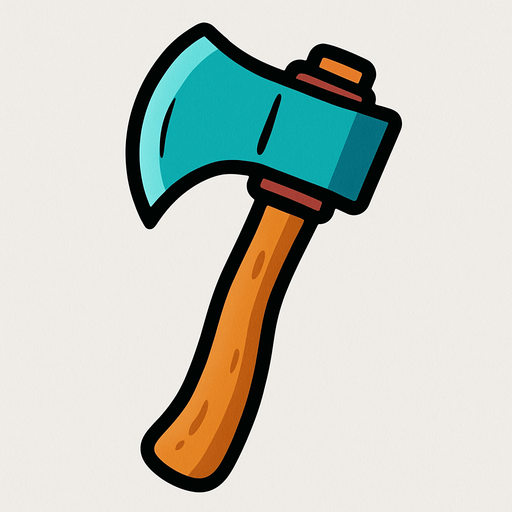 hacha.
In-Game asset.  2d.  High contrast.  No shadows