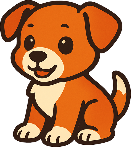 Chiot (animal).
In-Game asset.  2d.  High contrast.  No shadows