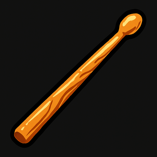 davul çubuğu.
In-Game asset.  2d.  High contrast.  No shadows