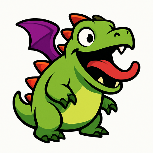 Baby dragon from clash of clans.
In-Game asset.  2d.  High contrast.  No shadows