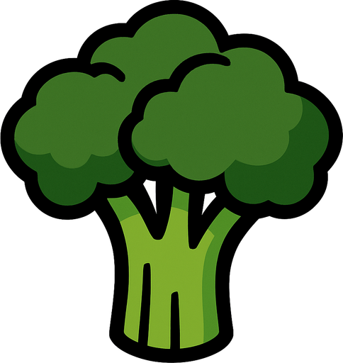 Broccoli.
In-Game asset.  2d.  High contrast.  No shadows