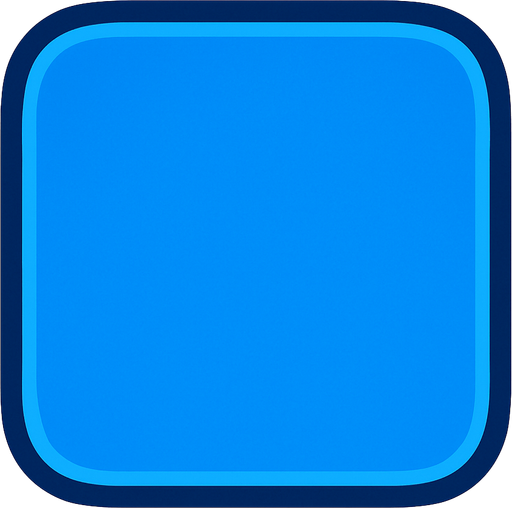 blue rounded edge square.
In-Game asset.  2d.  High contrast.  No shadows