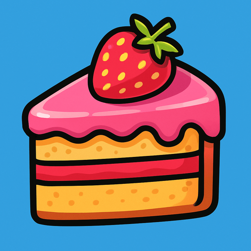 cake.
In-Game asset.  2d.  High contrast.  No shadows