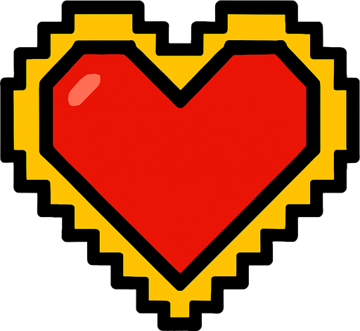 heart.
In-Game asset.  2d.  High contrast.  No shadows