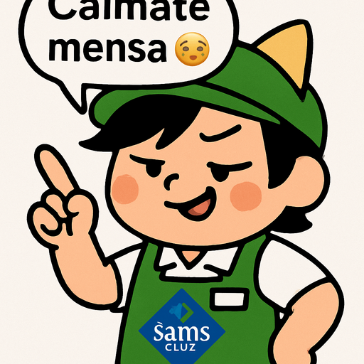 Que levante el brazo derecho apuntando con el dedo y que diga en un globo de dialogo  ́ ́Calmate Mensa''. CON UNA CARITA como burlandose un poco enojado. No olvides las lineas negras al volverlo png