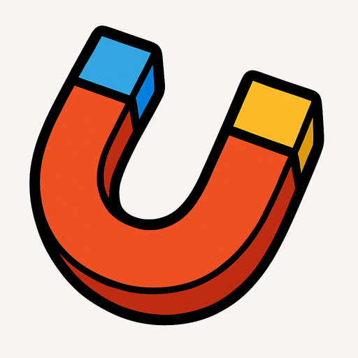 magnet.
In-Game asset.  2d.  High contrast.  No shadows