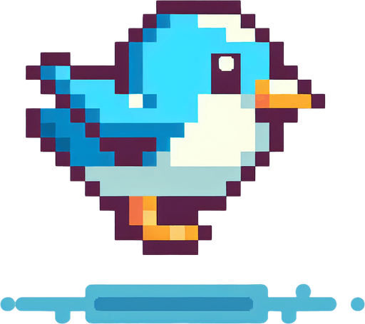 a pixel flappy bird.
Single Game Texture. In-Game asset. 2d. Blank background. High contrast. No shadows.