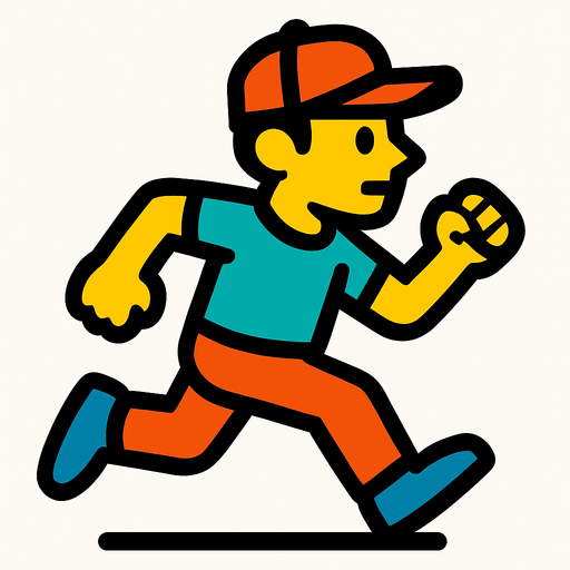 Running man.
In-Game asset.  2d.  High contrast.  No shadows