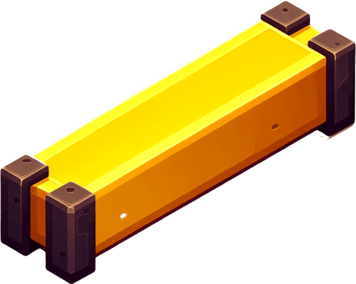 Yellow bar.
Single Game Texture.  In-Game asset.  2d.  Blank background.  High contrast.  No shadows