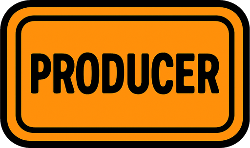 PRODUCER BUTTON.
In-Game asset.  2d.  High contrast.  No shadows