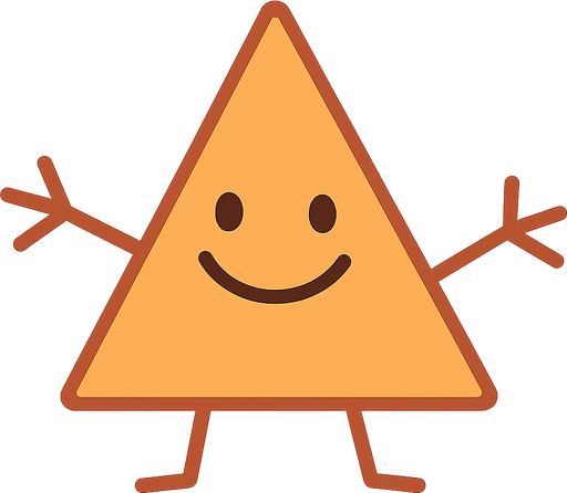 mutlu üçgen. No background. Transparent background. Blank background. No shadows. 2d. In-Game asset. flat