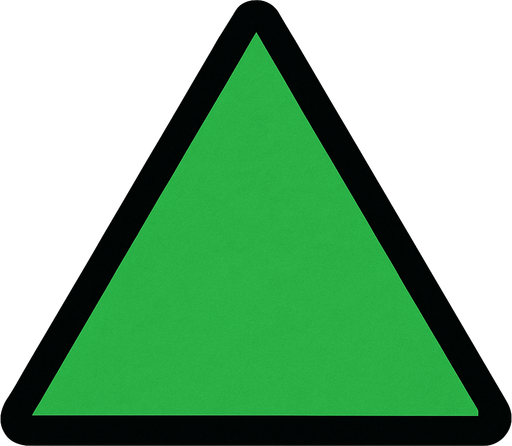 Bana yeşil bir üçgen yap.
In-Game asset.  2d.  High contrast.  No shadows