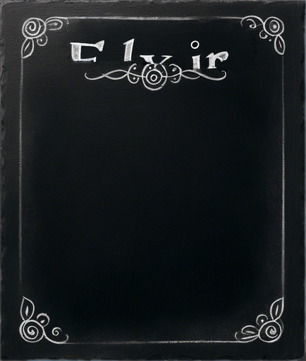 Write Word "ELIXIR" in chalk