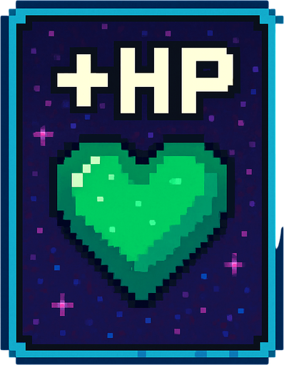 Карта усиления дающие + хп пиксельная космическая.
In-Game asset.  2d.  High contrast.  No shadows