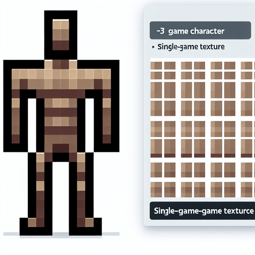 A player with human body but structure like block.
Single Game Texture. In-Game asset. 2d. Blank background. High contrast. No shadows.