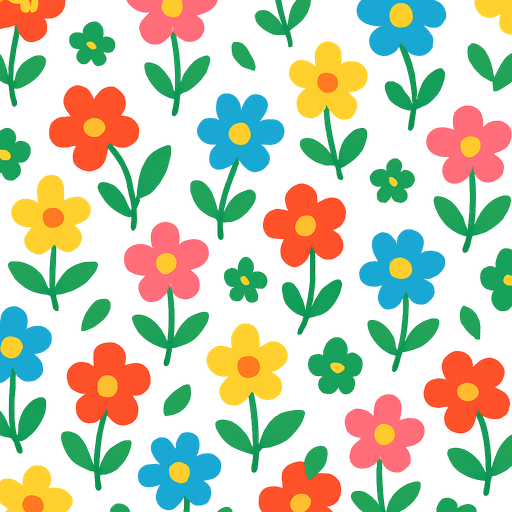 Fond d'écran fleurs mignonnes.
In-Game asset.  2d.  High contrast.  No shadows