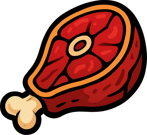 meat.
In-Game asset.  2d.  High contrast.  No shadows
