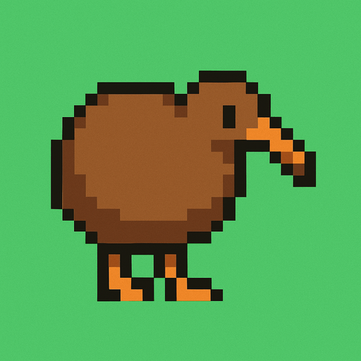 Make me a 2d pixel 🥝 kiwi.
In-Game asset.  2d.  High contrast.  No shadows