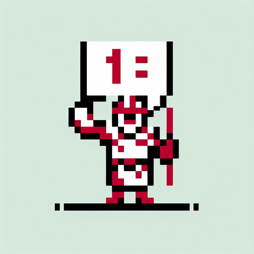 ubbe speech with red text inside saying "-1". pixelated. 8 bit..
Single Game Texture. In-Game asset. 2d. Blank background. High contrast. No shadows.