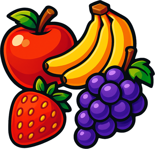 Fruit.
In-Game asset.  2d.  High contrast.  No shadows