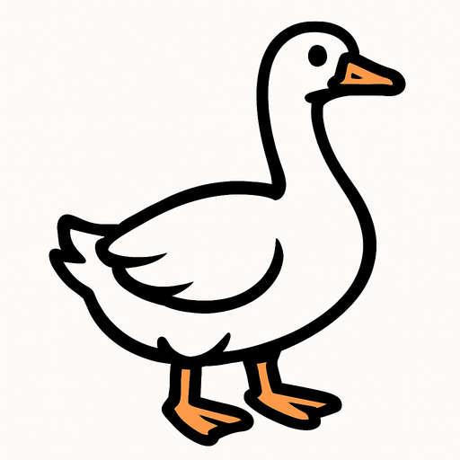 Goose.
In-Game asset.  2d.  High contrast.  No shadows