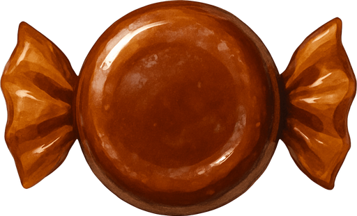 gerçekçi bir şeker. yuvarlak bir şeker ve kahverengi renk. aynı candy2 deki gibi olsun.
In-Game asset.  2d.  High contrast.  No shadows