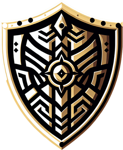 Shield.
Single Game Texture.  In-Game asset.  2d.  Blank background.  High contrast.  No shadows