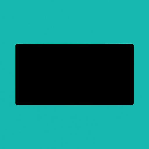 black rectangle.
In-Game asset.  2d.  High contrast.  No shadows