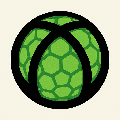 PATTERNED GREEN BALL WITH BLACK COVER AROUND.
In-Game asset.  2d.  High contrast.  No shadows