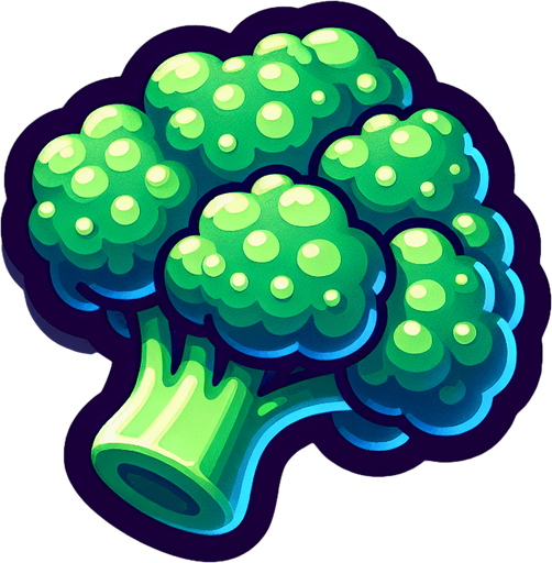 Broccoli
Single Game Texture. In-Game asset. 2d. Blank background. High contrast. No shadows.