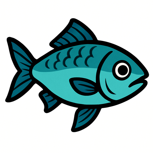 balık resmi.
In-Game asset.  2d.  High contrast.  No shadows
