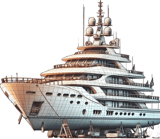 Yatch.
Single Game Texture.  In-Game asset.  2d.  Blank background.  No shadows