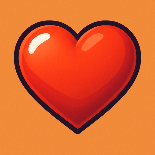 Kalp 3d.
In-Game asset.  2d.  High contrast.  No shadows