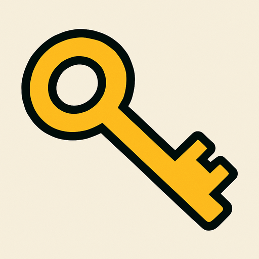 Key.
In-Game asset.  High contrast.  No shadows. 2d