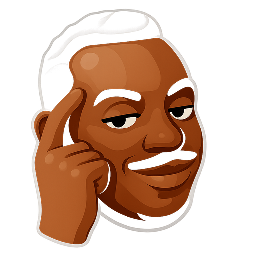 Head of think smart guy meme. face shaped as a marble shaped face made in blender 3D. 
In-Game asset.  2d.  High contrast.  No shadows