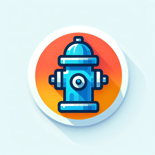 a blue hydrant round icon
Single Game Texture.  In-Game asset.  2d.  High contrast.  No shadows