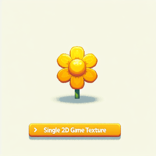 yellow 
flower.
Single Game Texture.  In-Game asset.  2d.  Blank background.  High contrast.  No shadows