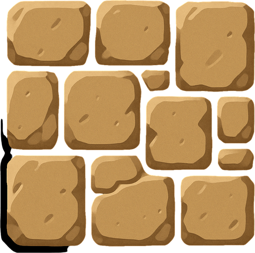 stone, cell for wall.
In-Game asset.  2d.  High contrast.  No shadows