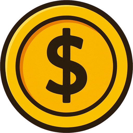 coin.
In-Game asset.  2d.  High contrast.  No shadows