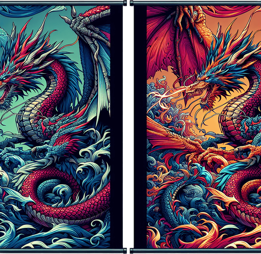 Dragons.
Single Game Texture. In-Game asset. 2d. Blank background. High contrast. No shadows.