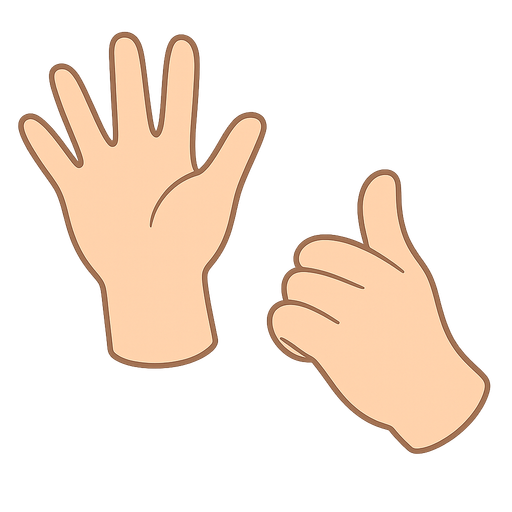 2 hand. No background. Transparent background. Blank background. No shadows. 2d. In-Game asset. flat