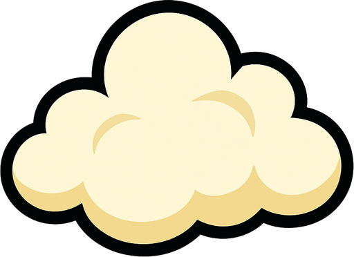 cloud.
In-Game asset.  2d.  High contrast.  No shadows
