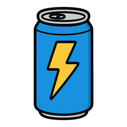 mavi enerji içeceği. No background. Transparent background. Blank background. No shadows. 2d. In-Game asset. flat