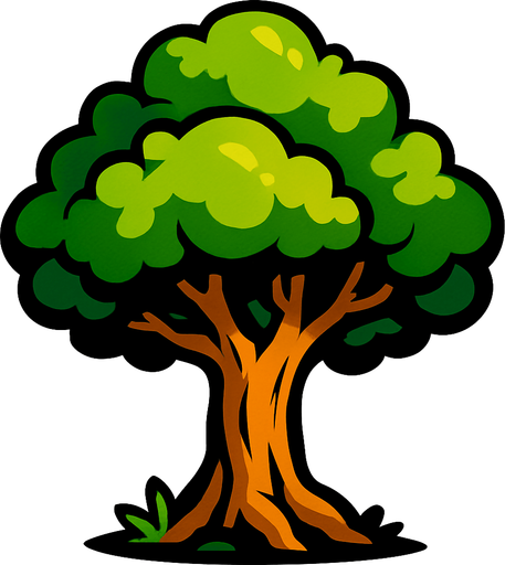 TREE.
In-Game asset.  2d.  High contrast.  No shadows